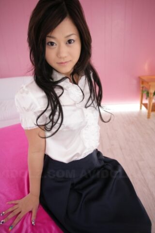 10558035_012_71bb Cute Japanese model Minako Oyama poses non nude in a blouse and skirt