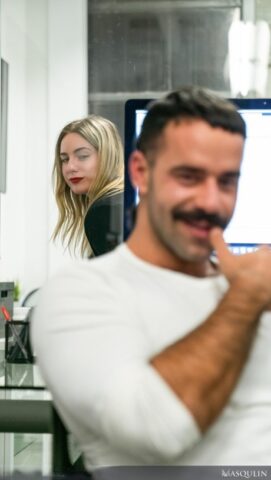 Kinky hot gay coeds Eddy Ceetee and Teddy Torres bang hard in their office