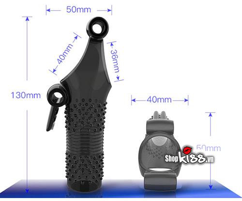 Bao đôn dên khúc giữa có rung Holster BD20C hở đầu với quai đeo bìu giúp duy trì cương cứng