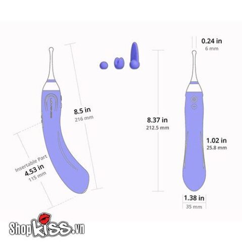 Kích thước chi tiết của máy rung Lovense Hyphy HYP1