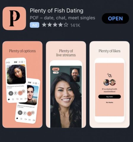 Ứng dụng hẹn hò Plenty Of Fish (POF)