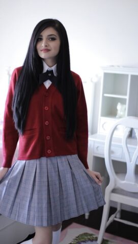26628852_001_1e46 Naughty teen in school uniform Zoey Kush uncovering her tiny tits