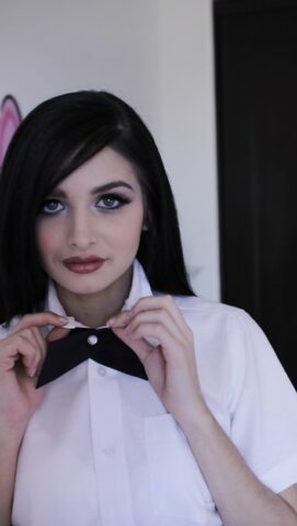 26628852_011_2af3 Naughty teen in school uniform Zoey Kush uncovering her tiny tits