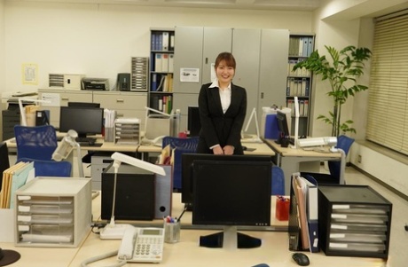 27416957_007_505b Busty Asian secretary Hinata Sagiri ends wild office sex with a creampie