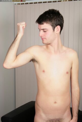 Dark-haired gay hottie Jason Potente takes a shower after masturbating