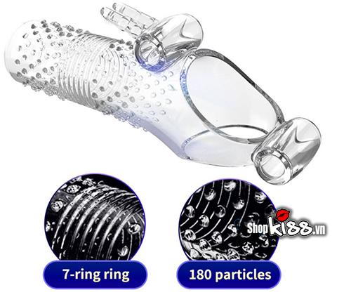Bao đôn dên khúc giữa có rung Holster BD20C với gân gai kích thích mạnh mẽ