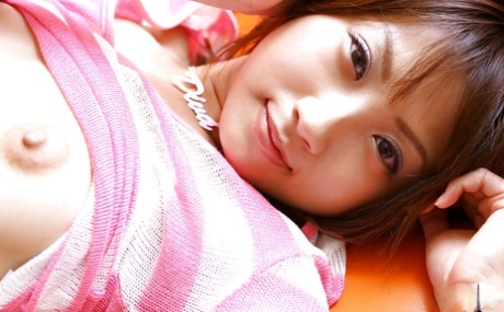 Foxy asian amateur Haruka Morimura revealing her nice titties and neat fanny
