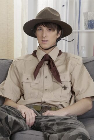Gay boy scout Kurt Maddox has an interracial threesome with hung black men