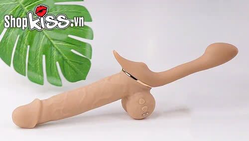 Động cơ rung thụt mạnh mẽ tích hợp trong nhánh dương vật lớn của Yeain Double Enjoy Cannon