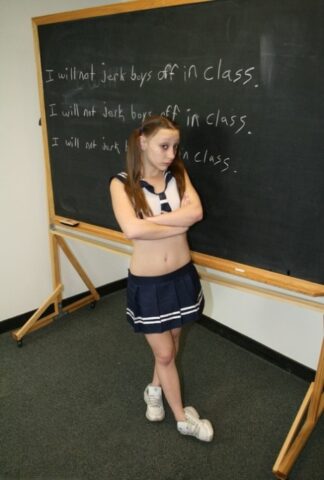 48773236_015_a4cd Little teen giving her tall blonde teacher a great handjob in the classroom