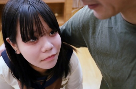 55050834_002_fe59 Cute Japanese schoolgirl Kumi blows and humps her teacher