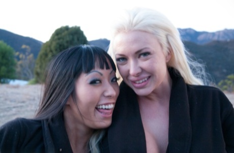 MILFs Summer Brielle & Gaia get brutally fucked in an BDSM outdoor threesome