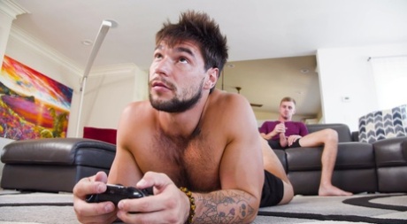 Kinky gays Aspen and Ryan Jordan pose naked before fucking each other