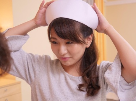 64126929_008_740f Petite Asian nurse Kanon Sugiura shows her creampied pussy after wild sex