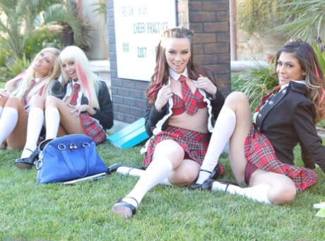 65079432_024_caa4 Busty blonde schoolgirl Tasha Reign and her friends strip and pose together