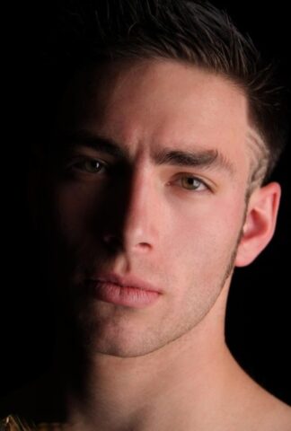 Brunette hunk Ramsey shows off his strong naked body & his hairy dick