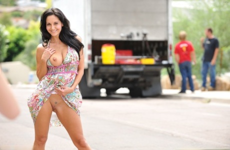 67654383_051_1f63 Adorable MILF Ava Addams exposes her big juggs and fantastic ass outdoors