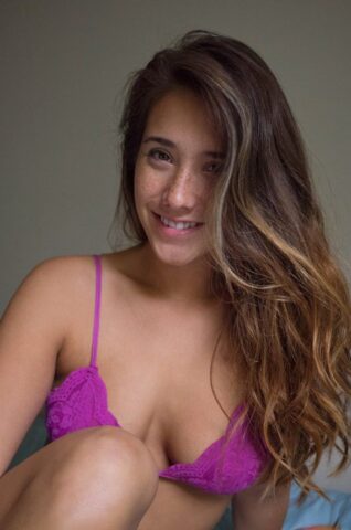 69591005_018_9725 Beautiful babe Eva Lovia flaunting hot body in sexy panties & bra on her bed