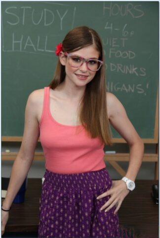 69761014_006_c239 Naughty teacher Vanessa Sixxx unveils her very hairy pussy in class