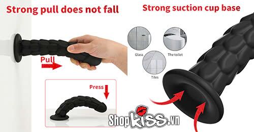 Đế hít chân không mạnh mẽ của bộ dương vật giả HM56 giúp cố định đồ chơi, giải phóng đôi tay