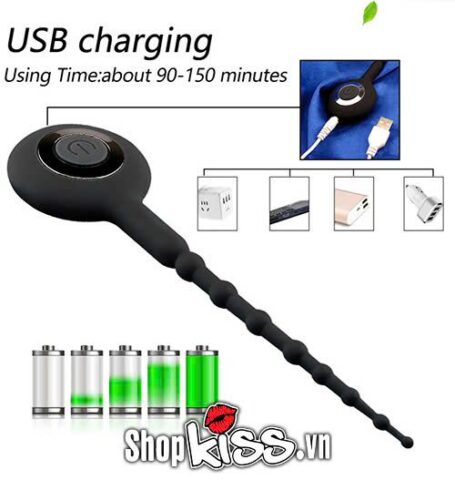 Dụng cụ rung kích thích niệu đạo Ji Yuma DC11KA sử dụng cổng sạc pin USB tiện lợi