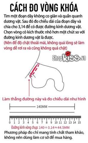 Hướng dẫn cách đo dương vật để chọn đúng kích thước vòng khóa trinh tiết nam