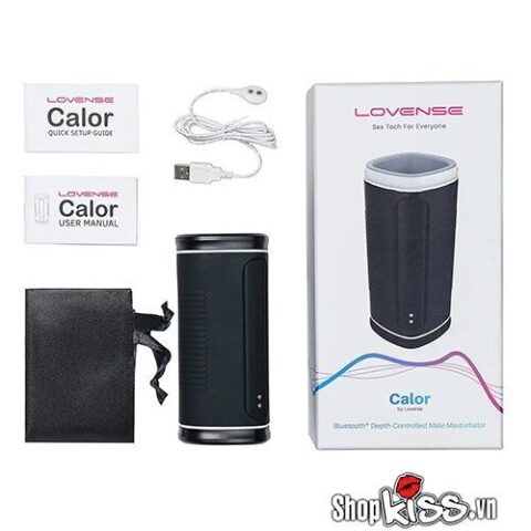 Bộ phụ kiện đi kèm đầy đủ của máy thủ dâm Lovense Calor CALOR1