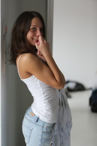 84359353_003_a8bc Sweet looking teen Foxy Di shows her natural tits and her lovely bum