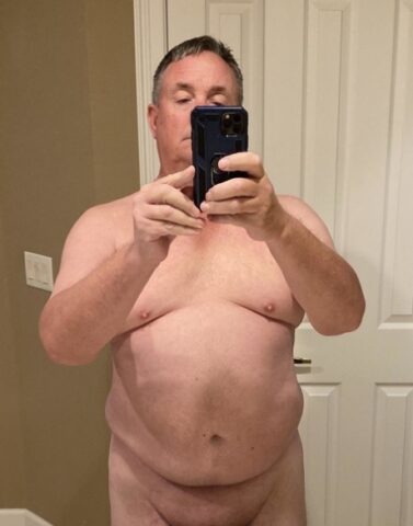 Horny chubby gay gets his ass eaten and fucked from behind on his bed