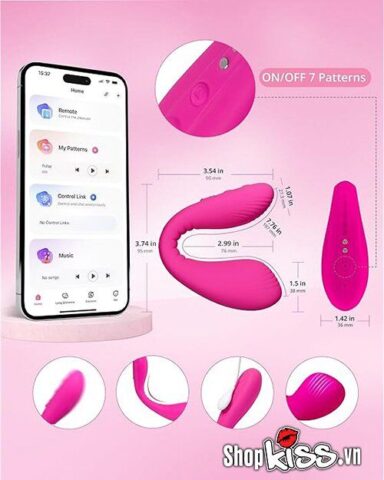 Nút điều khiển trực quan trên thân Trứng rung Lovense Dolce