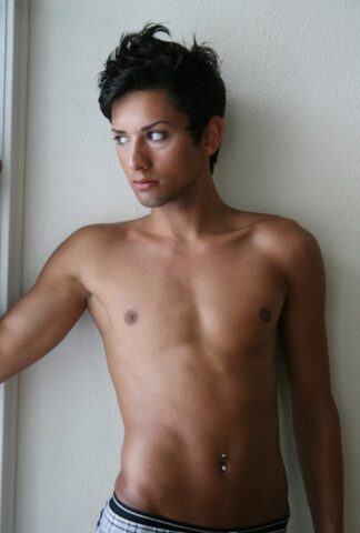 Hot twink Michael Moscato strips naked & shows off his fully-erect dick
