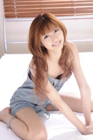 98228036_007_2d3f Beautiful Japanese teen Kotone Aisaki models non nude upon her bed