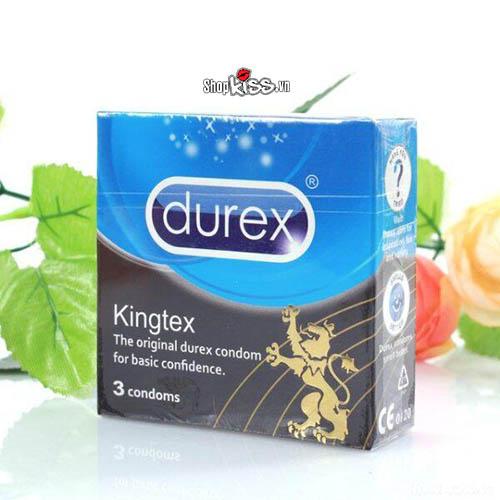 Bao cao su size nhỏ Durex Kingtex dành cho những quý ông có cậu nhỏ khiêm tốn.