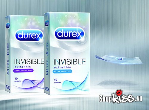 Bao cao su Durex Invisible Extra Thin Extra Lubricated DR25 giá rẻ tại shopkiss