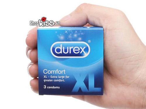 Bao cao su size lớn Durex Comfort dành cho quý ông có dương vật to.