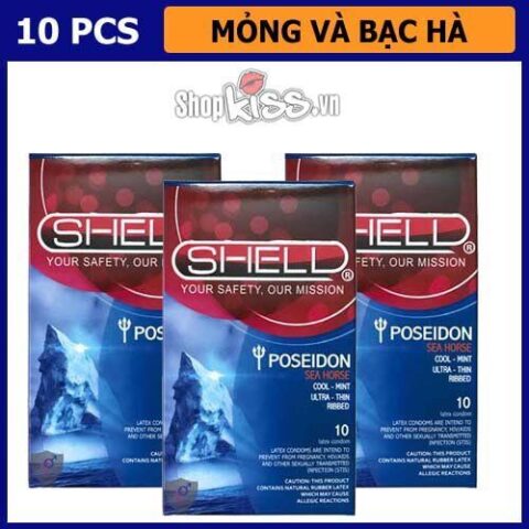 Bao cao su gân sọc Shell Poseidon dành cho quý ông