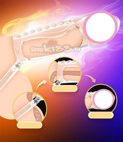 Bao đôn to dài dương vật trong suốt có quai đeo Leten BD89 tại tphcm
