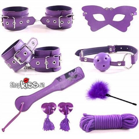 bộ đồ chơi phòng the 8 món màu tím quyến rũ QT05 giá rẻ tại tphcm