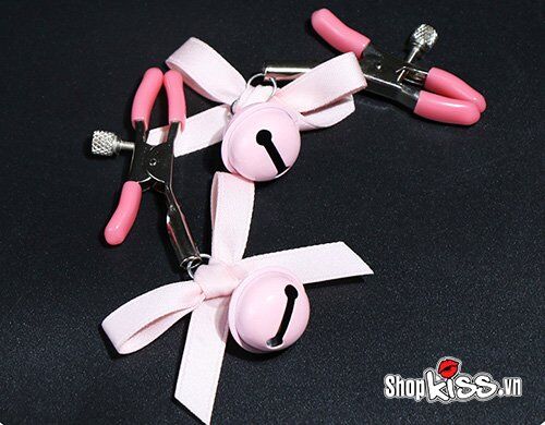 Bộ kẹp vú có lục lạc đính nơ dễ thương thanh toán online