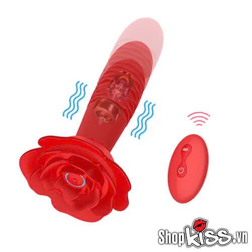 Dụng cụ kích thích hậu môn rung thụt Rose Anal Plug chất lượng