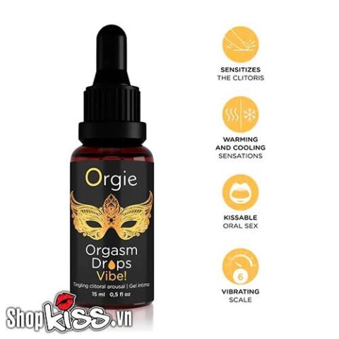 Dung dịch kích thích khoái cảm Orgie Orgasm Drops Vibe tại shopkiss