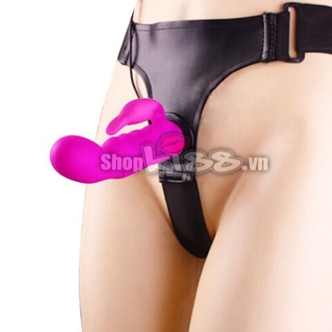 Dương vật giả dây đeo có rung gân nổi thắt khúc DV65H giá rẻ