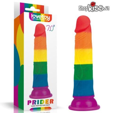 Dương vật giả gắn tường đa sắc LoveToy Prider 7 inches tại Hà Nội