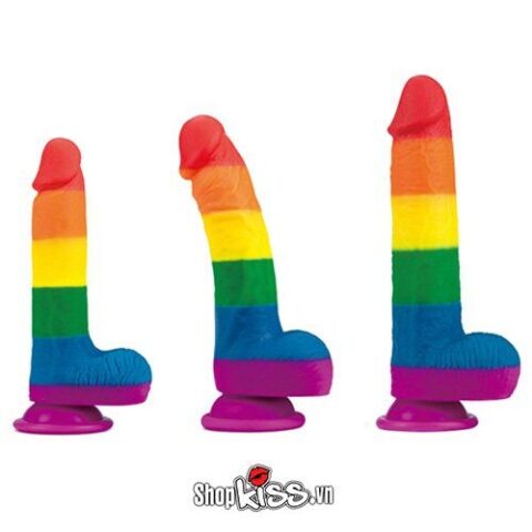 Dương vật giả silicone đa sắc Lovetoy Prider giá tốt