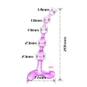 Kích thước chi tiết của que mát xa hậu môn Bendy Twist HM01 với chiều dài và đường kính