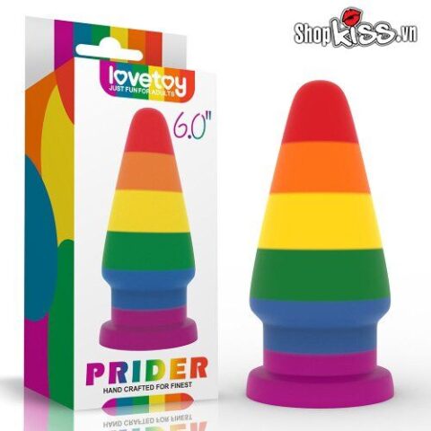 Phích cắm hậu môn silicone đa sắc Lovetoy Prider HM35 tại tphcm