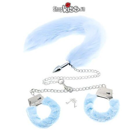 Set đồ chơi bạo dâm còng tay và đuôi chồn kèm xích giao hàng toàn quốc