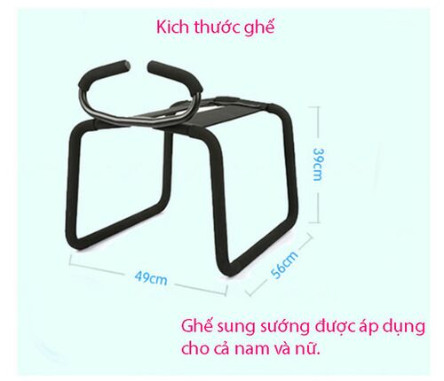 Cận cảnh ghế ngồi tự sướng SM102 với khung thép và vải đàn hồi kèm gối hỗ trợ