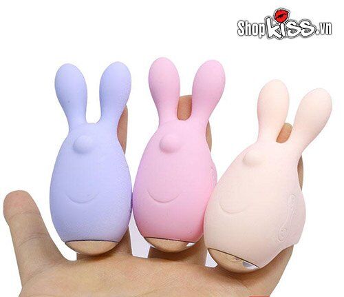 dụng cụ thủ dâm nữ trứng rung đầu thỏ đeo ngón tay jupin ms55