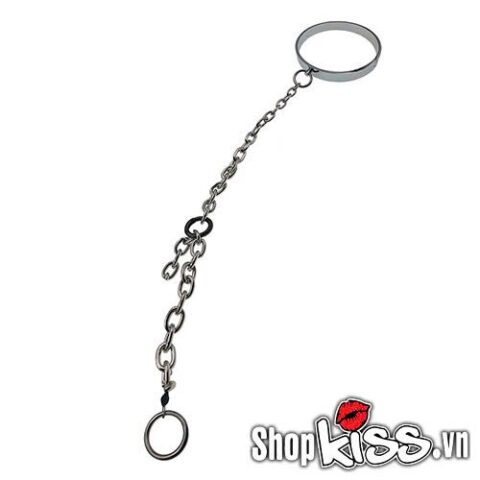 Vòng cổ kim loại trói dương vật bằng dây xích bạo dâm mua ở đâu